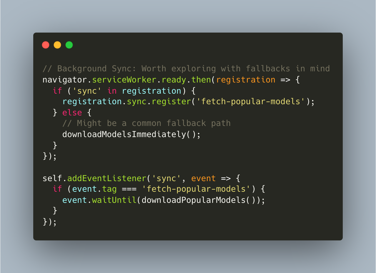 Background Sync Code Example